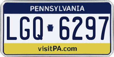 PA license plate LGQ6297