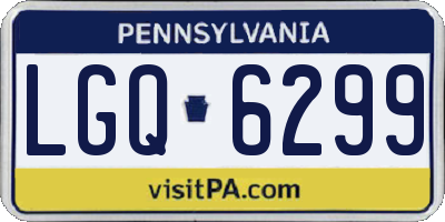 PA license plate LGQ6299