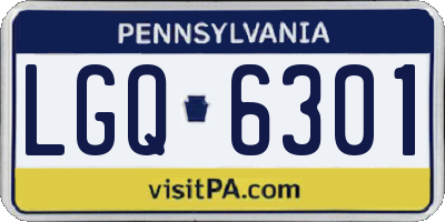 PA license plate LGQ6301