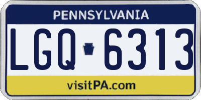 PA license plate LGQ6313