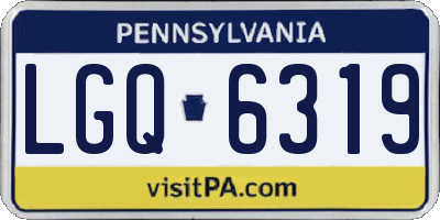 PA license plate LGQ6319