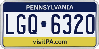 PA license plate LGQ6320