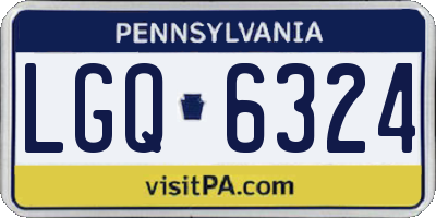 PA license plate LGQ6324