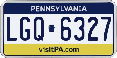 PA license plate LGQ6327