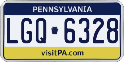 PA license plate LGQ6328