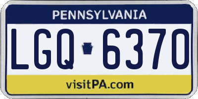PA license plate LGQ6370