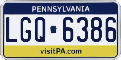 PA license plate LGQ6386