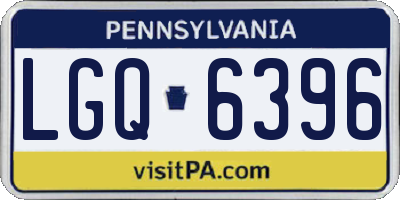 PA license plate LGQ6396