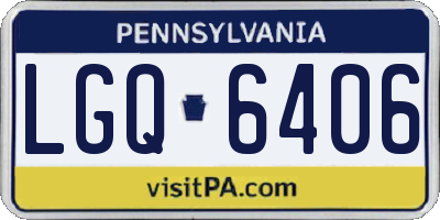 PA license plate LGQ6406