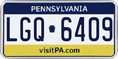 PA license plate LGQ6409