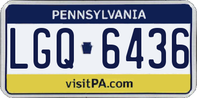 PA license plate LGQ6436