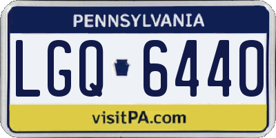 PA license plate LGQ6440