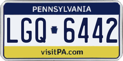 PA license plate LGQ6442