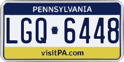 PA license plate LGQ6448