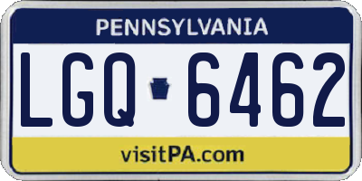 PA license plate LGQ6462