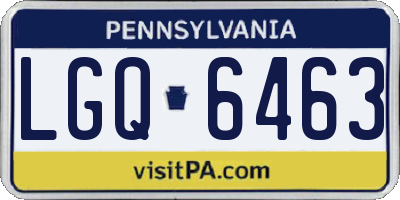 PA license plate LGQ6463
