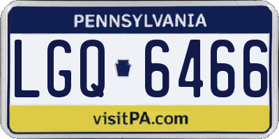 PA license plate LGQ6466