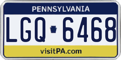 PA license plate LGQ6468