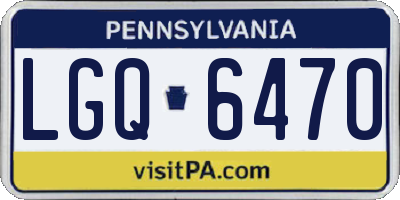 PA license plate LGQ6470