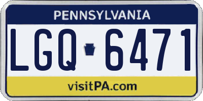 PA license plate LGQ6471