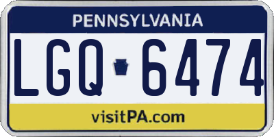 PA license plate LGQ6474