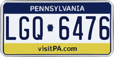 PA license plate LGQ6476