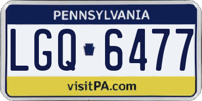 PA license plate LGQ6477
