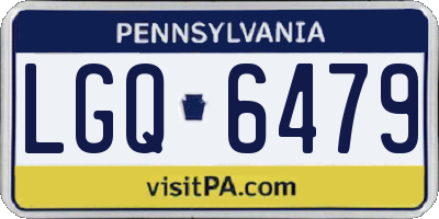 PA license plate LGQ6479