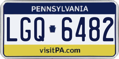 PA license plate LGQ6482