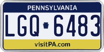 PA license plate LGQ6483