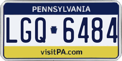 PA license plate LGQ6484