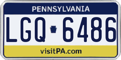 PA license plate LGQ6486