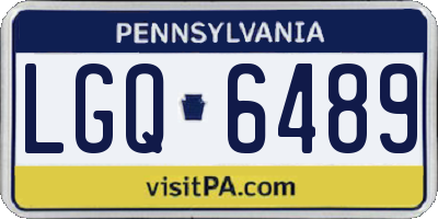 PA license plate LGQ6489