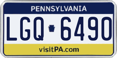 PA license plate LGQ6490