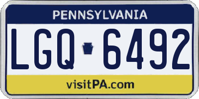 PA license plate LGQ6492