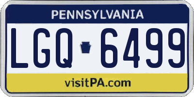 PA license plate LGQ6499
