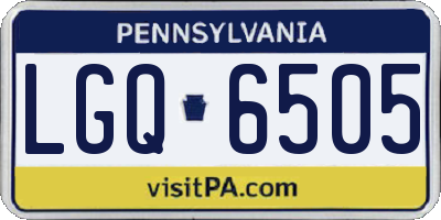 PA license plate LGQ6505