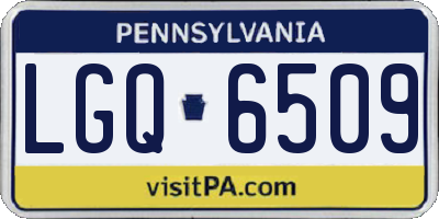 PA license plate LGQ6509