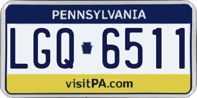 PA license plate LGQ6511