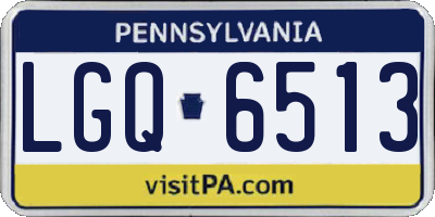 PA license plate LGQ6513