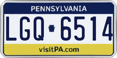 PA license plate LGQ6514