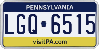 PA license plate LGQ6515