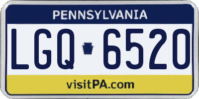PA license plate LGQ6520