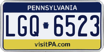 PA license plate LGQ6523