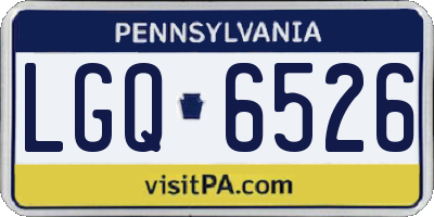 PA license plate LGQ6526