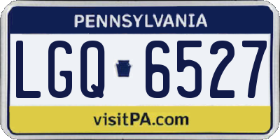 PA license plate LGQ6527