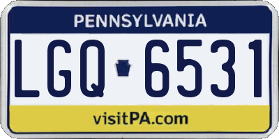PA license plate LGQ6531