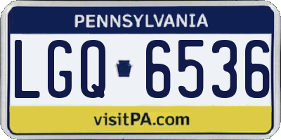PA license plate LGQ6536