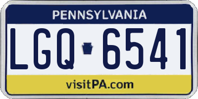 PA license plate LGQ6541