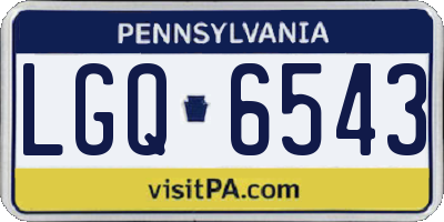 PA license plate LGQ6543